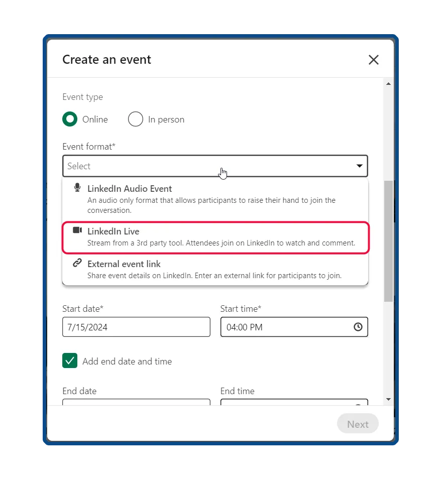 Comment vérifier rapidement si vous pouvez utiliser LinkedIn Live