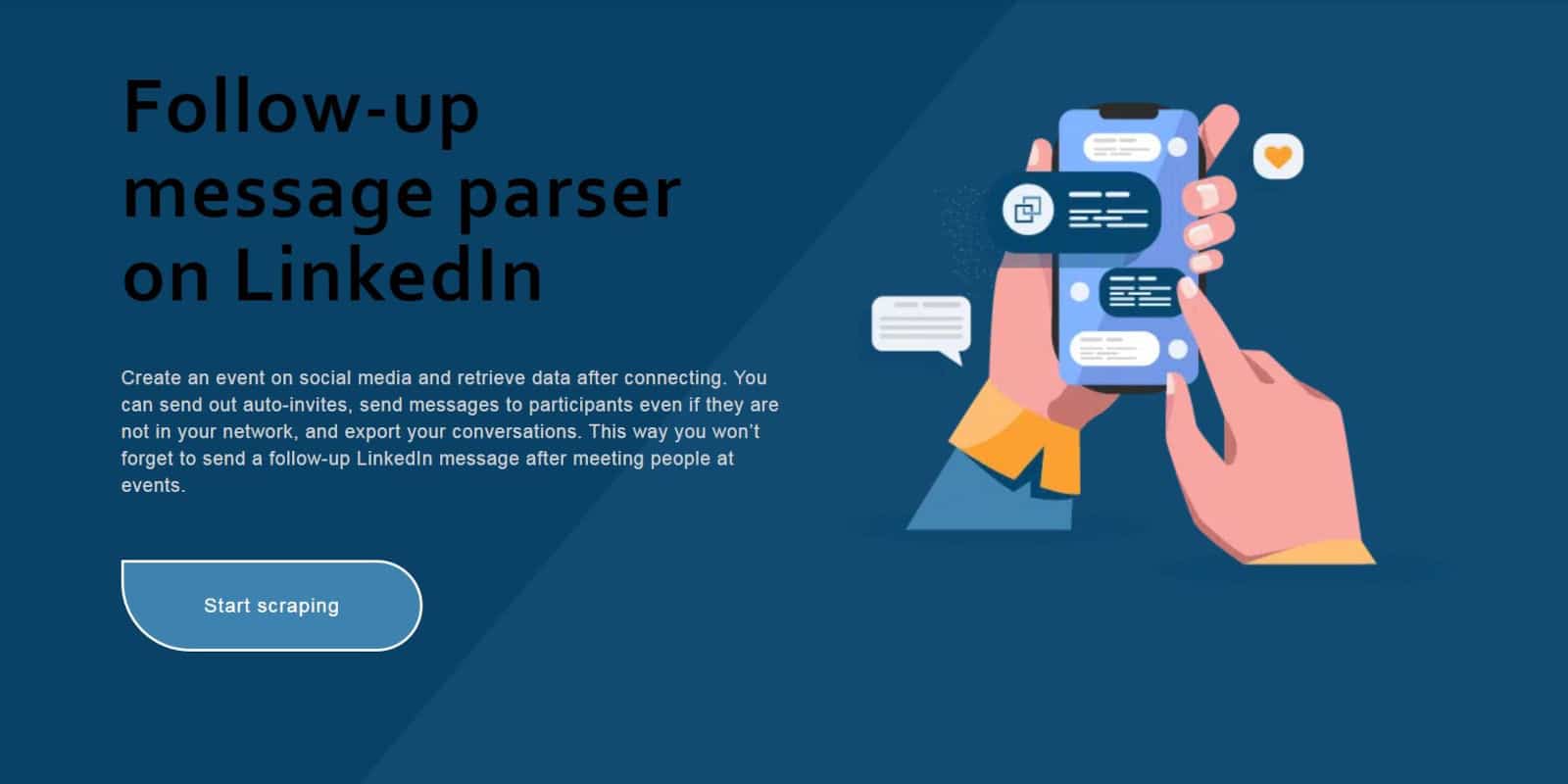 Sequential messaging parser export LinkedIn sales messages