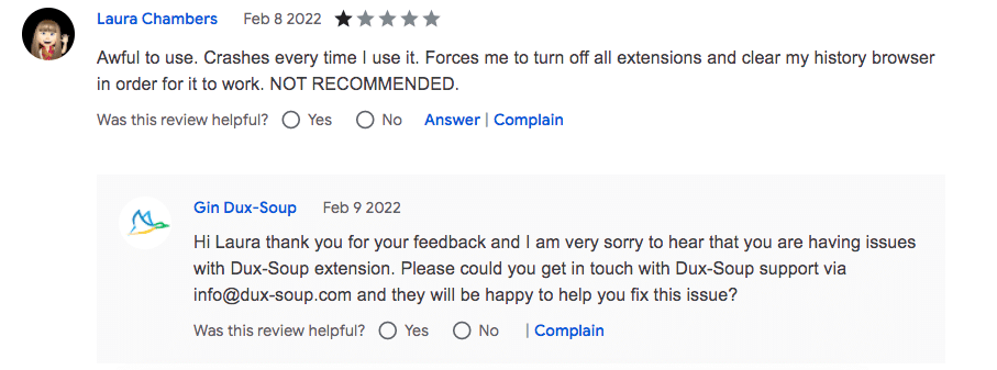 USer review on glitches