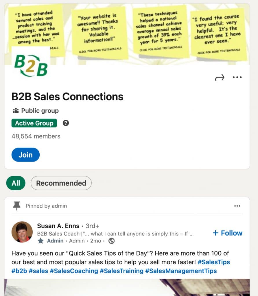 LinkedIn groups to join to target B2B companies - B2B Sales Connections