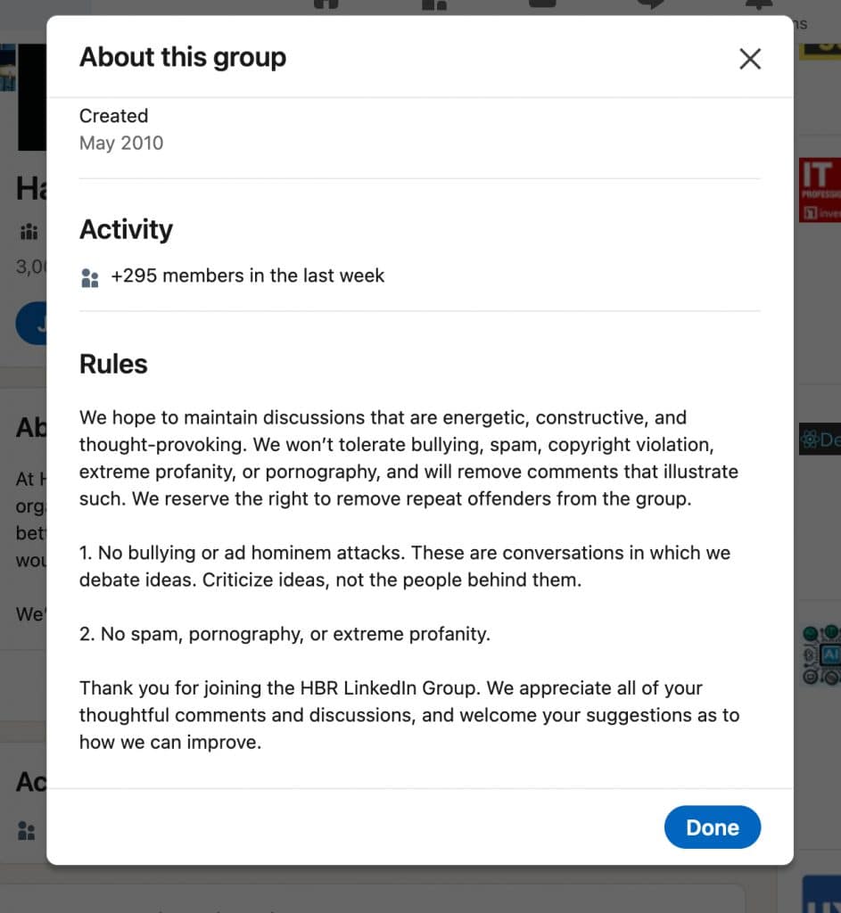 group description ideas with keywords - code of conduct in groups