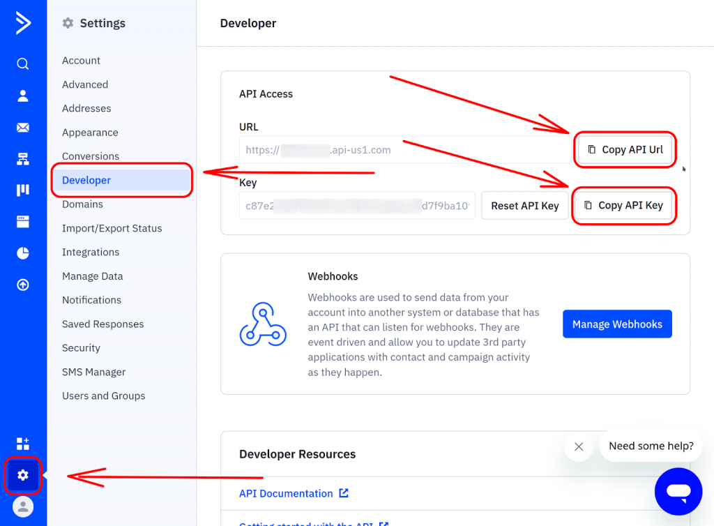 CRMs that integrate with LinkedIn - where to copy the API key