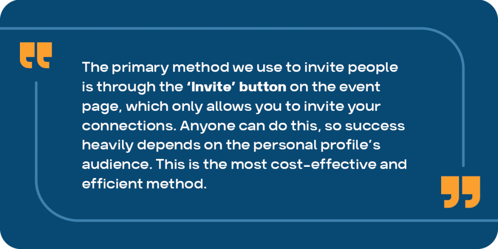 the primary method to invite people