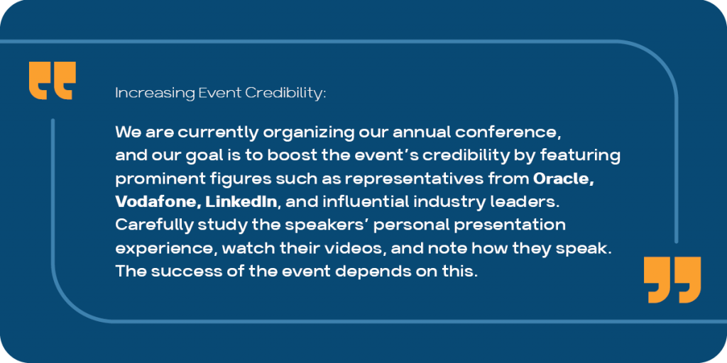 Increasing Event Credibility