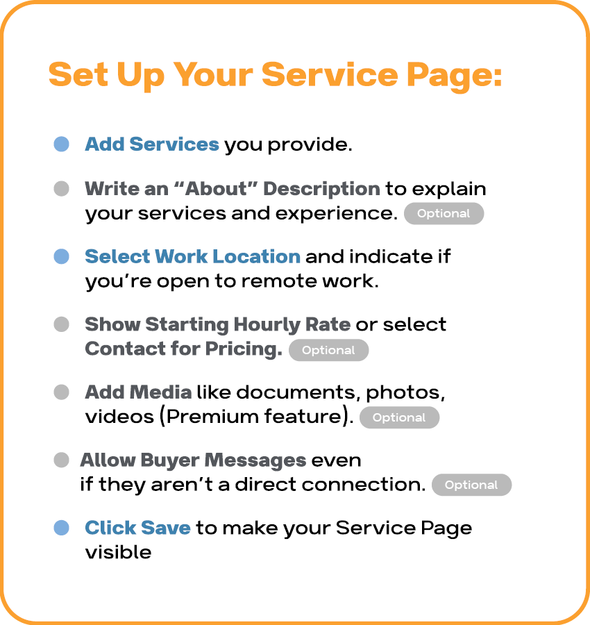 Tips how to set up your service page