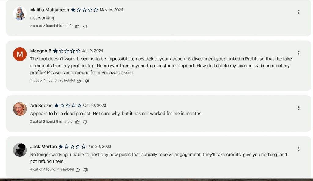 Podawaa reviews in Chrome Web store