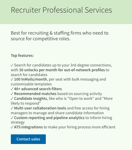 Screenshot of Recruiter functions - How to Find People Open to Work.