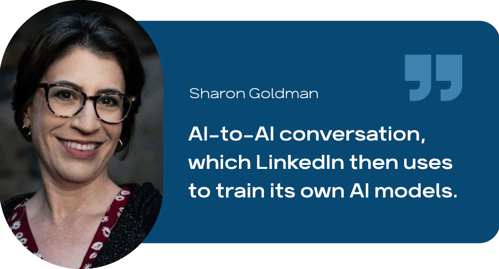 AI-to-AI conversation which LinkedIn the uses to train its own AI models