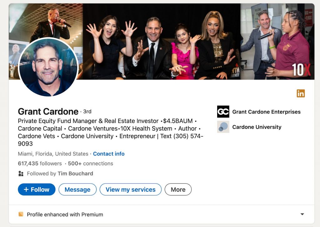 Use LinkedIn for personal branding - real estate example