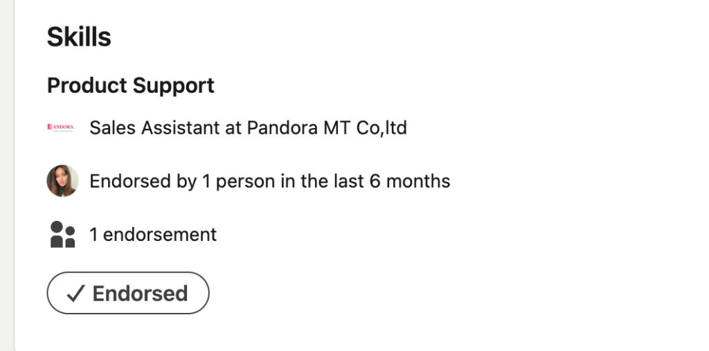 How to endorse skills on LinkedIn results