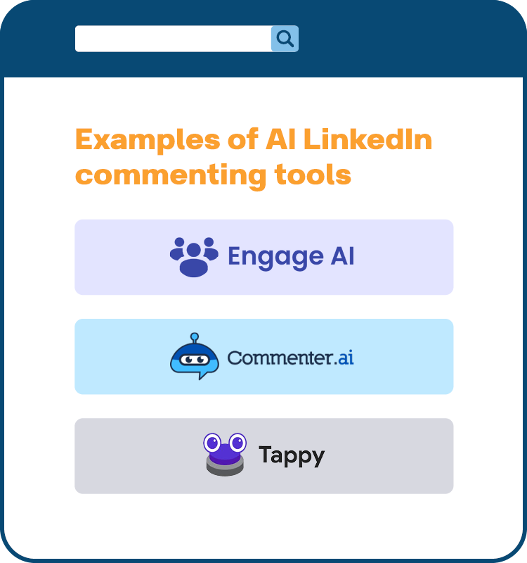 AI Linkedin commenting tools logos