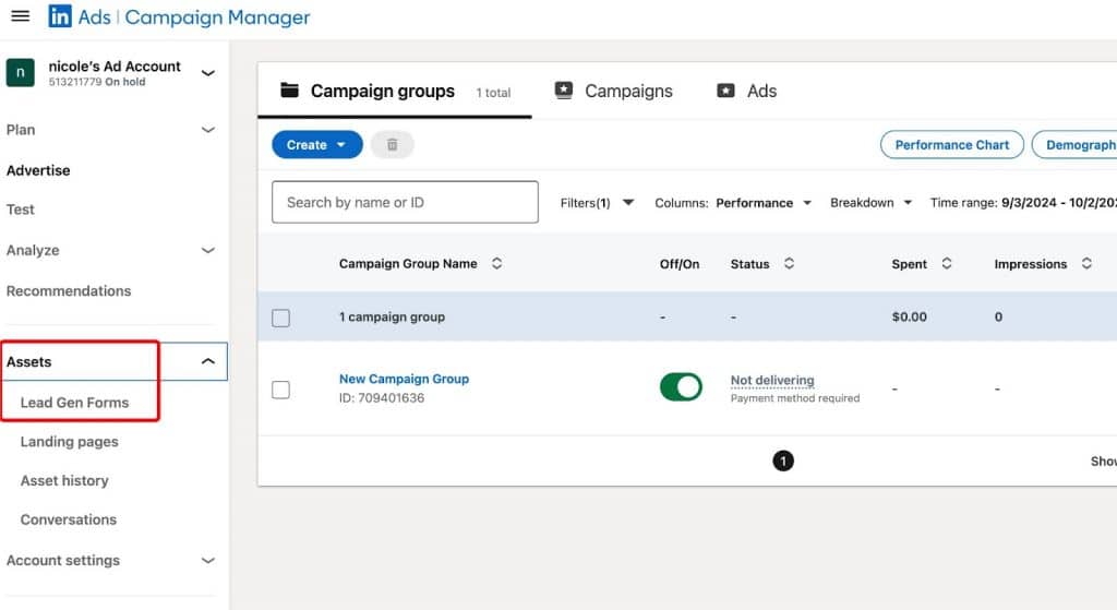 What is a LinkedIn lead gen form? Example display.