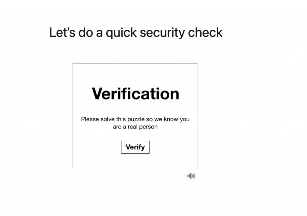 A message confirming the successful completion of CAPTCHA verification