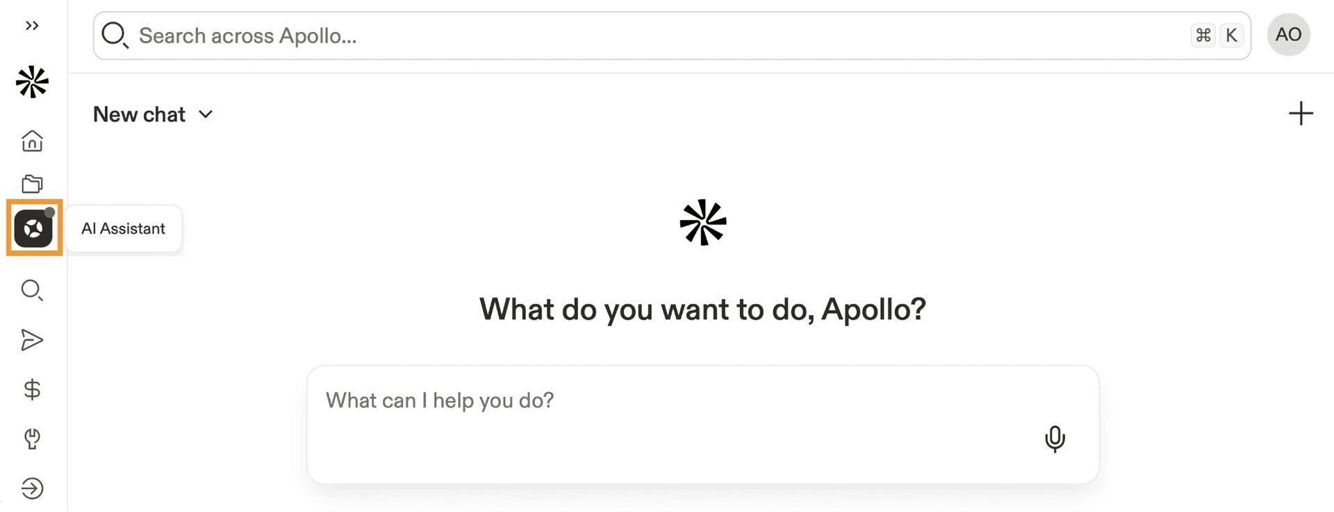 Apollo.io AI Assistant interface