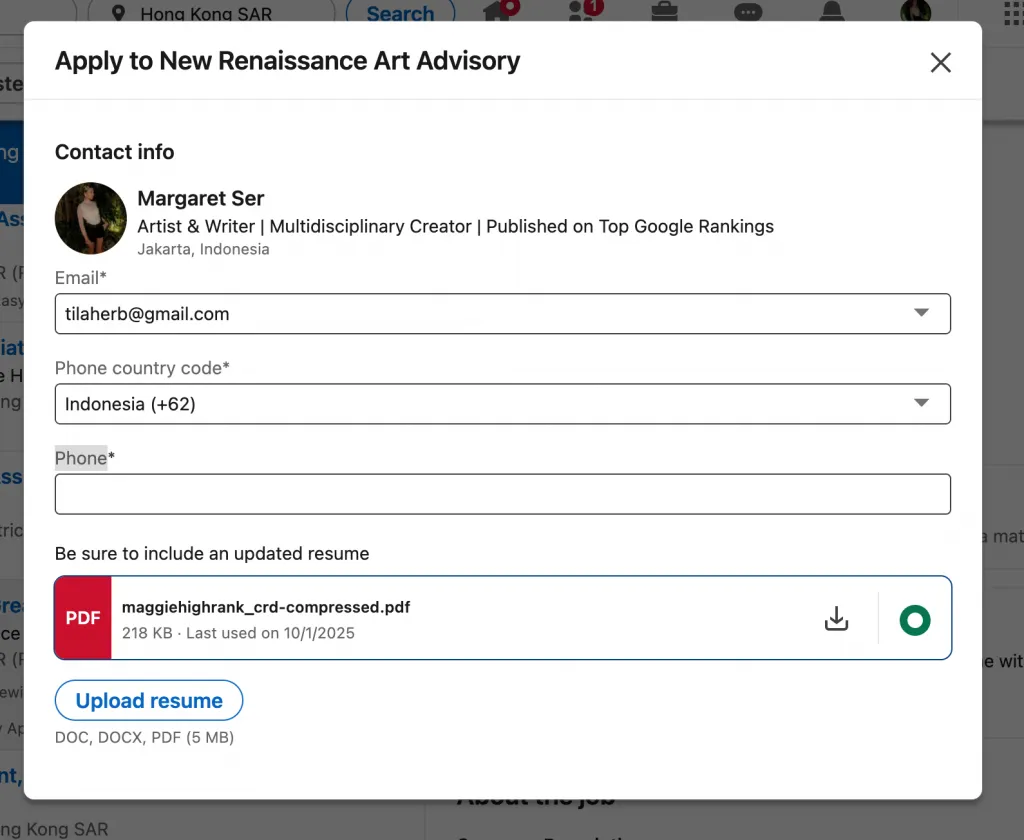 indeed vs linkedin apply to job form linkedin