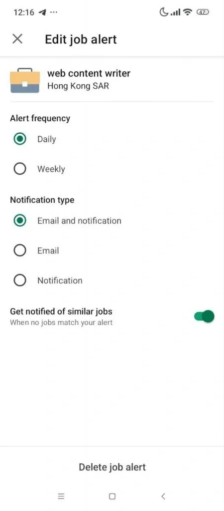 edit job alert how to add a job alert on LinkedIn