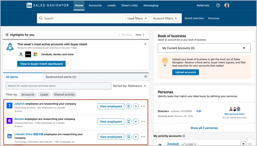 account-based marketing best practices with Sales Navigator in use
