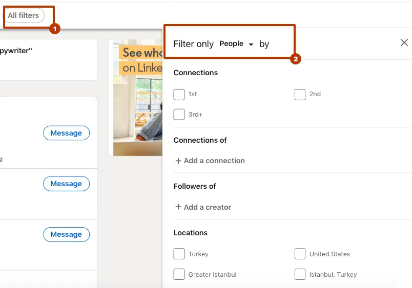 advanced people search linkedin filter by advanced filters