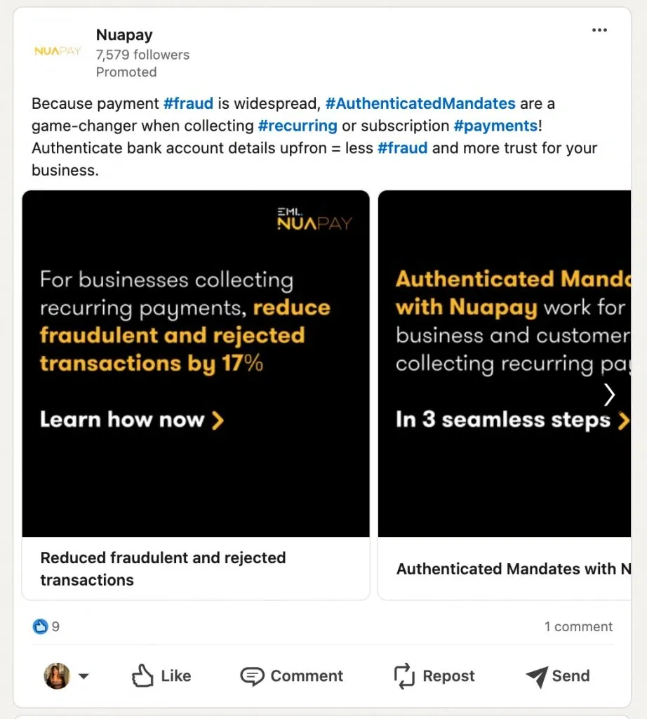 What is a LinkedIn Carousel - Example Screenshot
