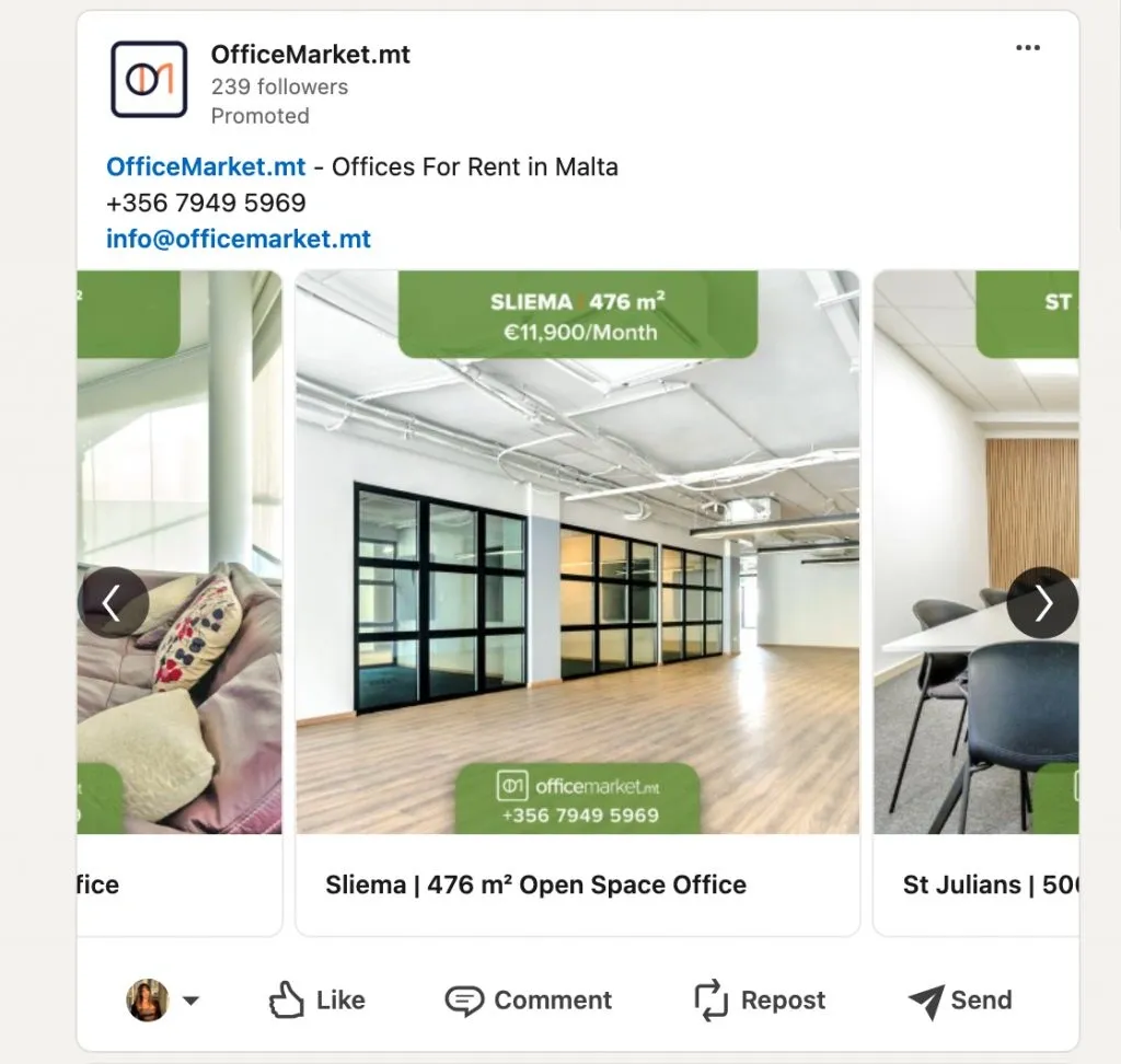 LinkedIn Carousel Ad Examples - Product Showcase