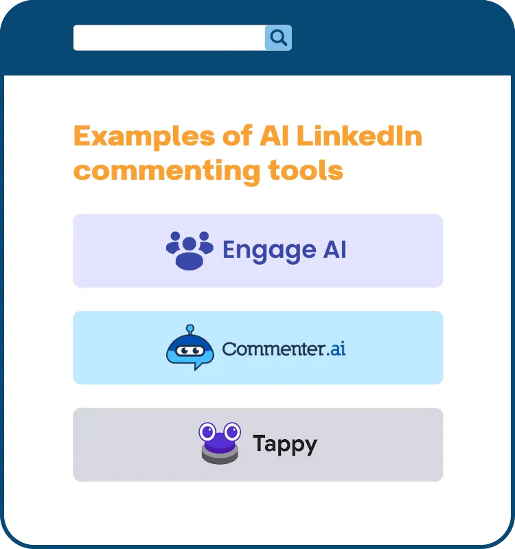 AI Linkedin commenting tools logos