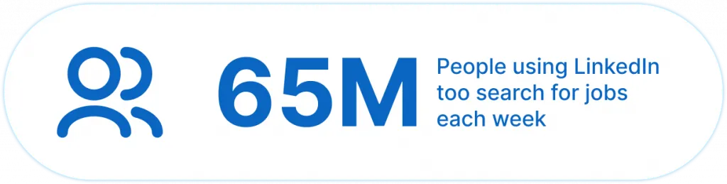 How many people use LinkedIn for job search weekly
