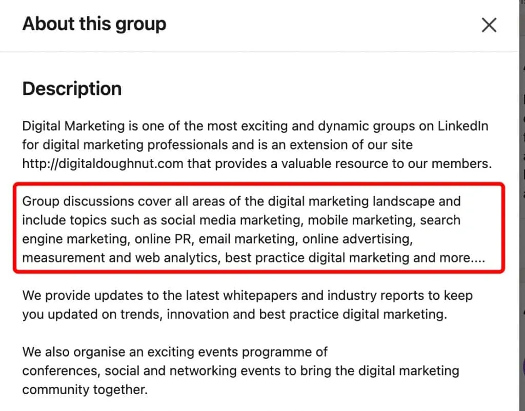 How to create a LinkedIn group - description ideas with keywords