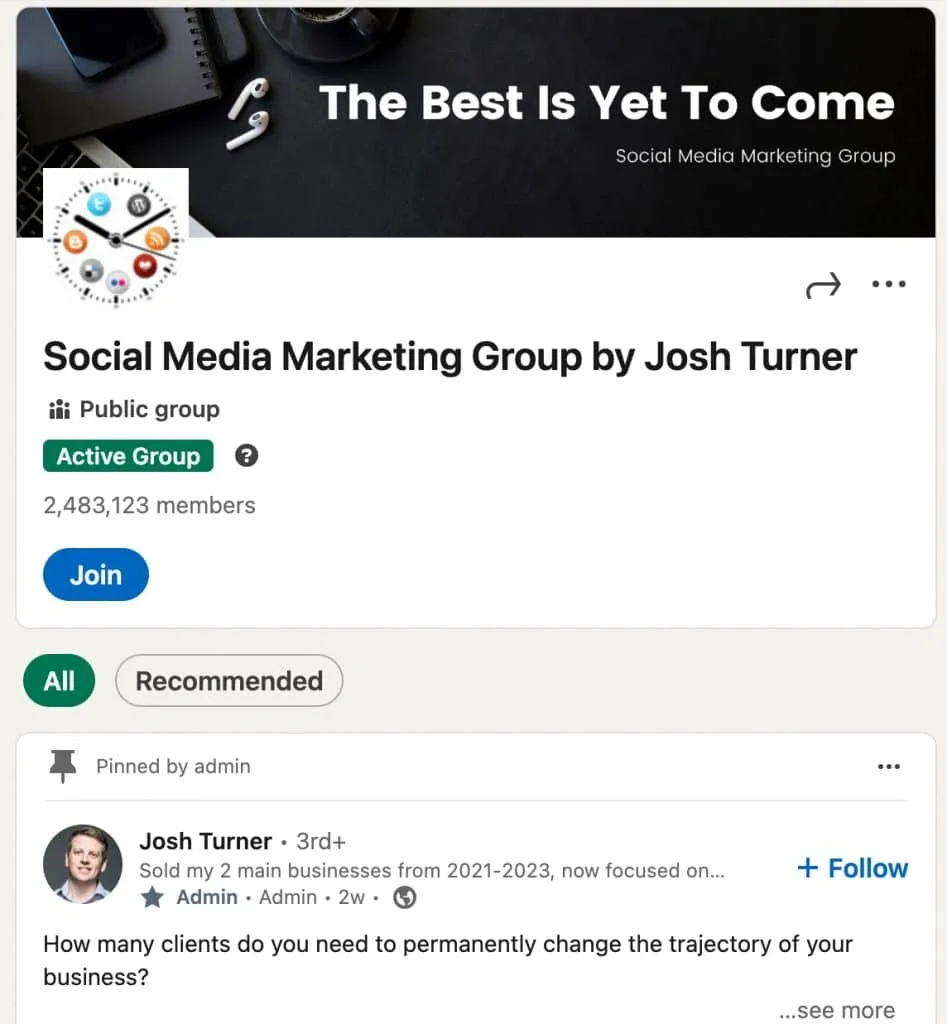 LinkedIn groups to join - Digital Marketing