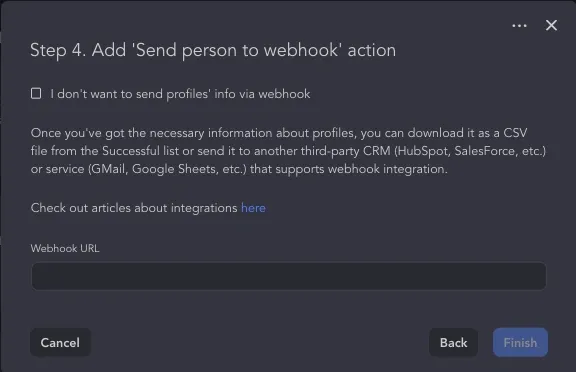 download a lead list & export leads from LinkedIn Sales Navigator send to webhook