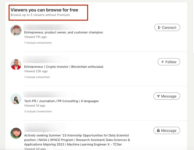view profile linkedin – list of people who viewed your profile