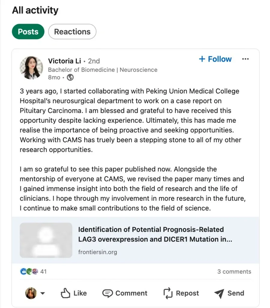 Types of content to post on LinkedIn - what to post on LinkedIn as a student: research